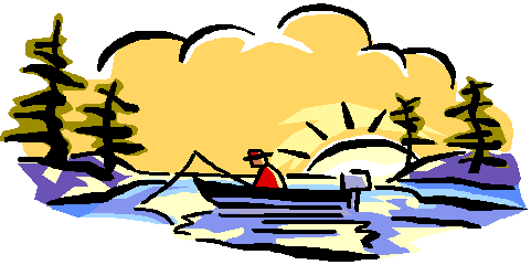 Pescador en medio del lago