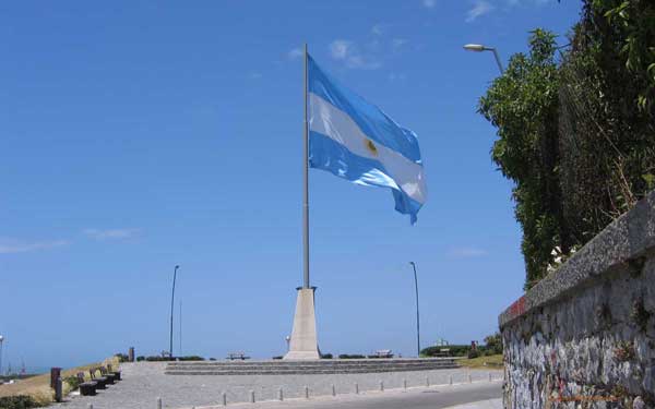 Bandera argentina  Mar del Plata